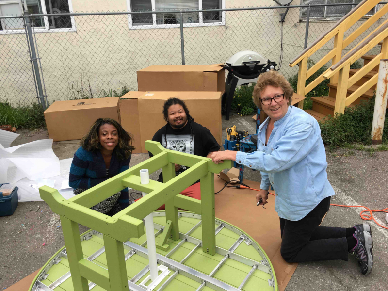 Assembling furniture for Youth Spirit Artworks